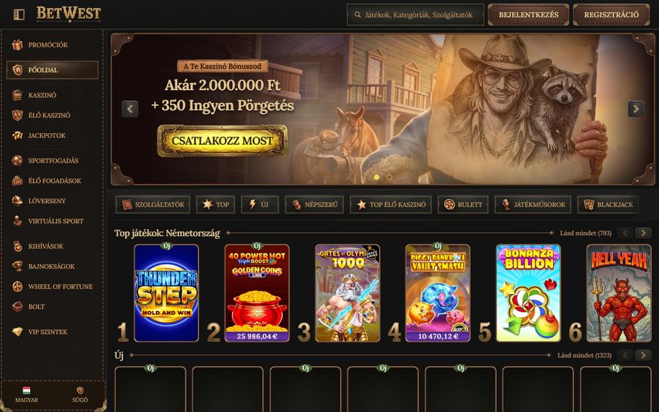 Betwest Casino — lobby